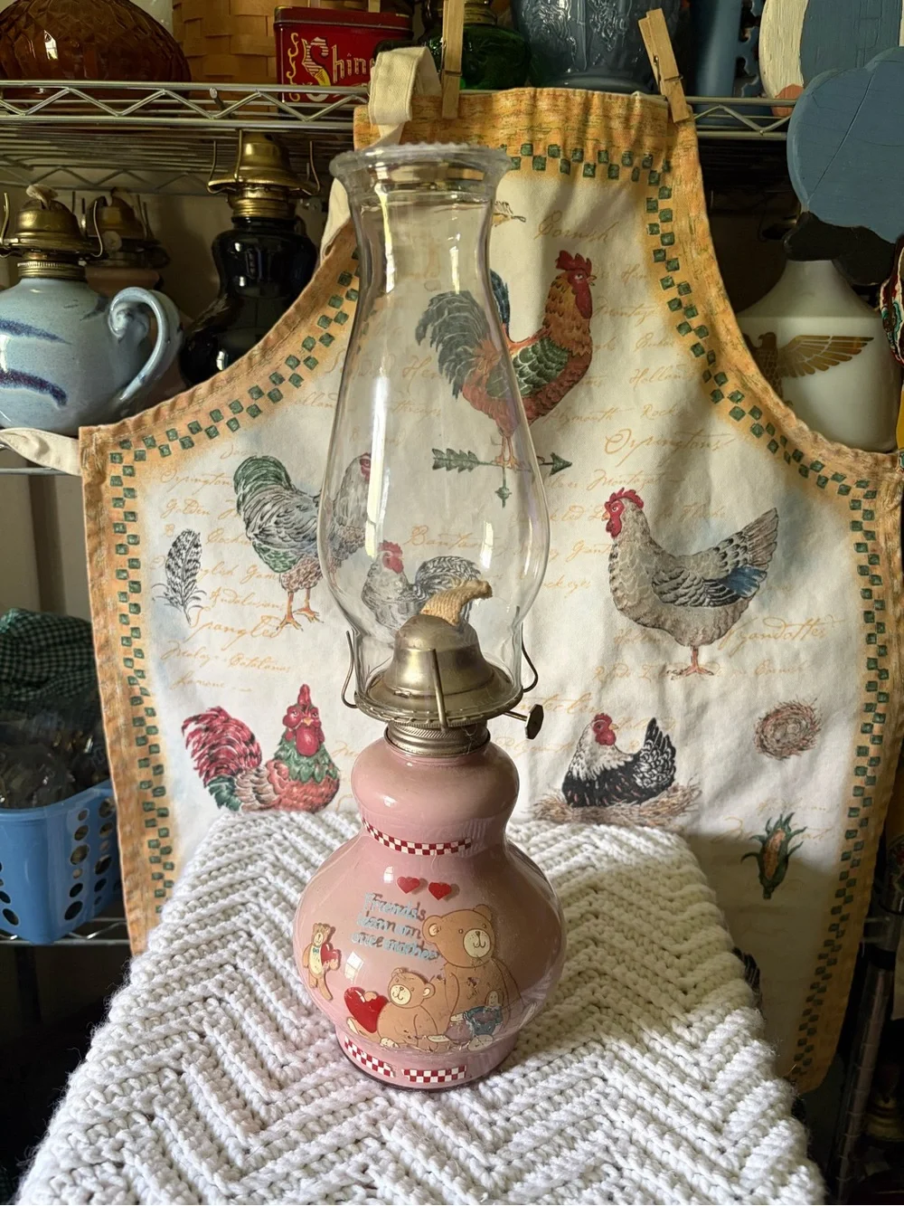 Vintage Kaadan Teddy Bear Oil Lamp - Unbranded